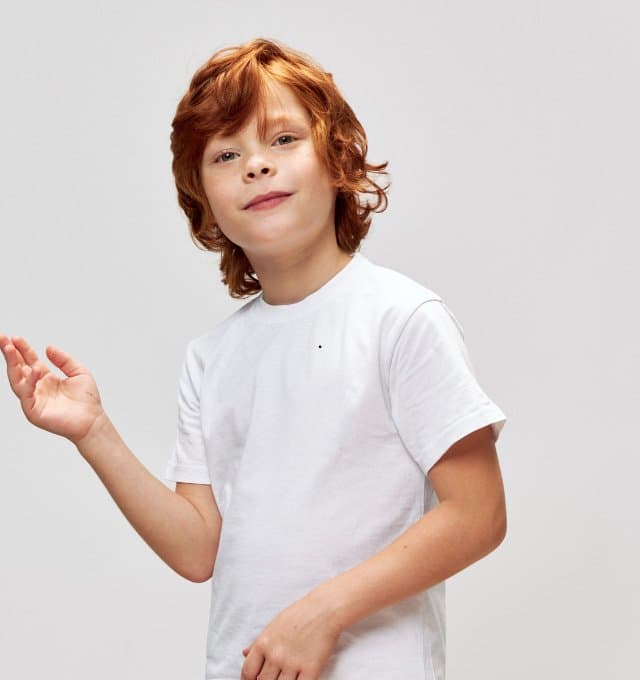 Tricou pentru copii cu guler rotund