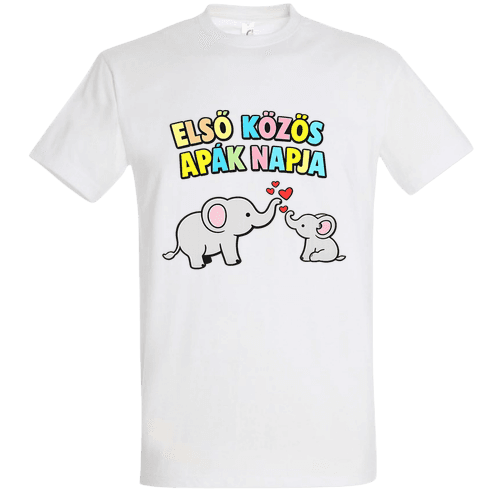Első Közös Apák Napja – Aranyos Elefántos Apák Napi Póló
