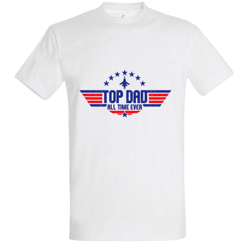 Top Dad All Time Ever – Tricou de Ziua Tatălui Inspirat de Top Gun