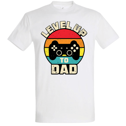 Level Up to Dad – Tricou Gamer de Ziua Tatălui cu Design Controller