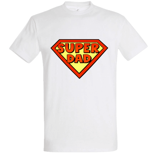 Tricou Super Dad – Design cu Scut Superman | Cadou de Ziua Tatălui