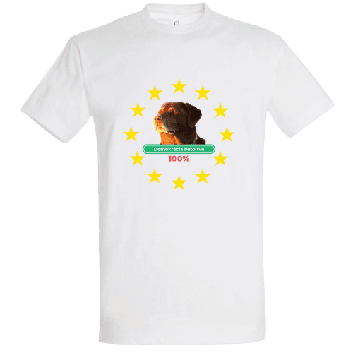 100% Demokrácia Betöltve - Politikai Vicces Póló